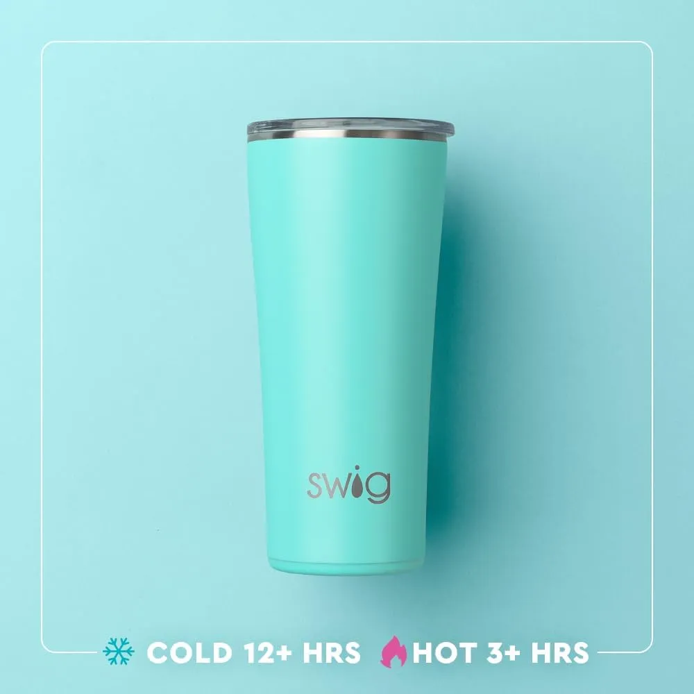 Swig Life 22oz Insulated Tumbler, Travel Coffee Tumbler with Lid, Cup Holder Friendly Travel Coffee Mug, Stainless Steel Thermos (Boho Desert)