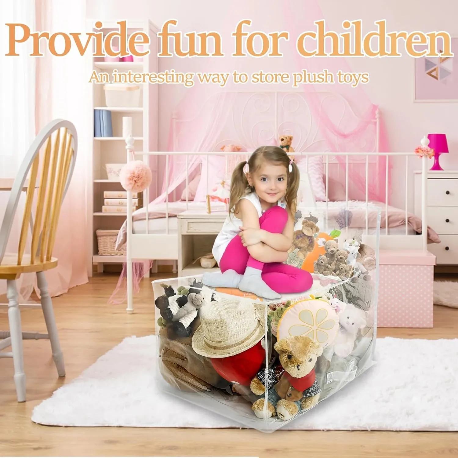 SXBCyan Bean Bag Chair Cover Clear PVC Bean Bag Cover Waterproof Toddler Bean Bag Chair Cover Large Capacity Stuffed Animal Bean Bag
