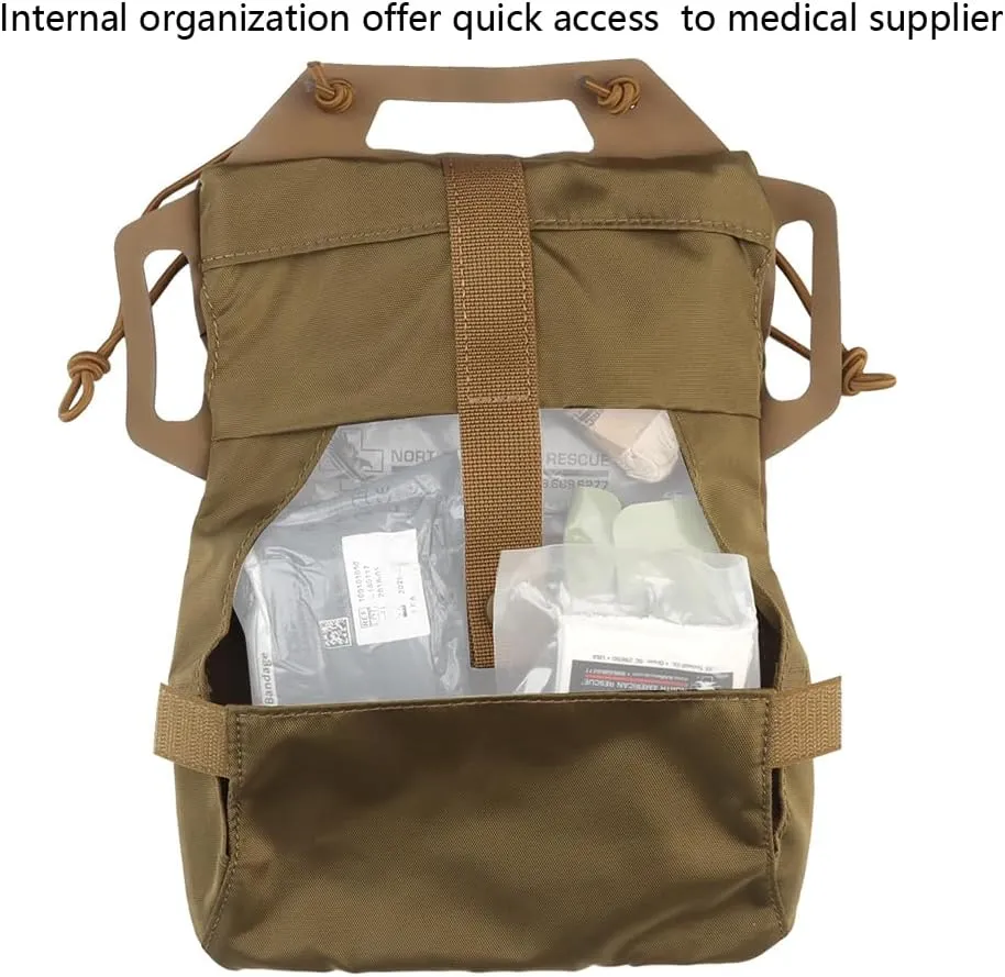 Tactical IFAK Pouch,Rapid Tear-Away Two-Piece System First Aid Kit Medical Pouches Emergency Survival Bag