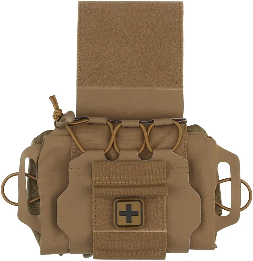 Tactical IFAK Pouch,Rapid Tear-Away Two-Piece System First Aid Kit Medical Pouches Emergency Survival Bag