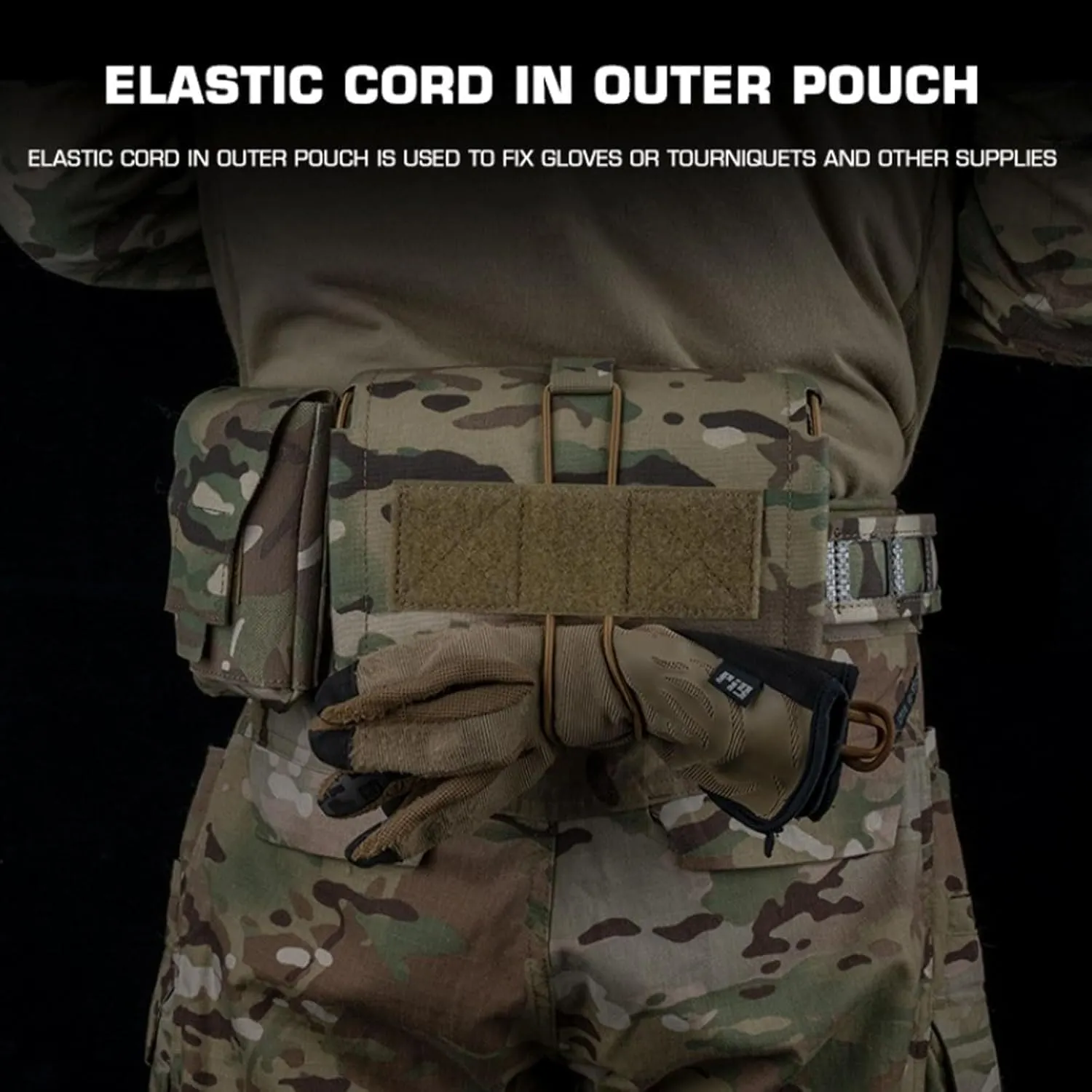 Tactical Level Pull First Aid Bag Quick Detach Molle Medical Bag with Bag Detach Designed for Hunting Camping (CP)