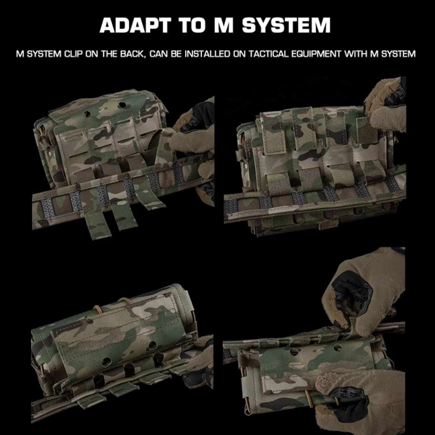 Tactical Level Pull First Aid Bag Quick Detach Molle Medical Bag with Bag Detach Designed for Hunting Camping (CP)