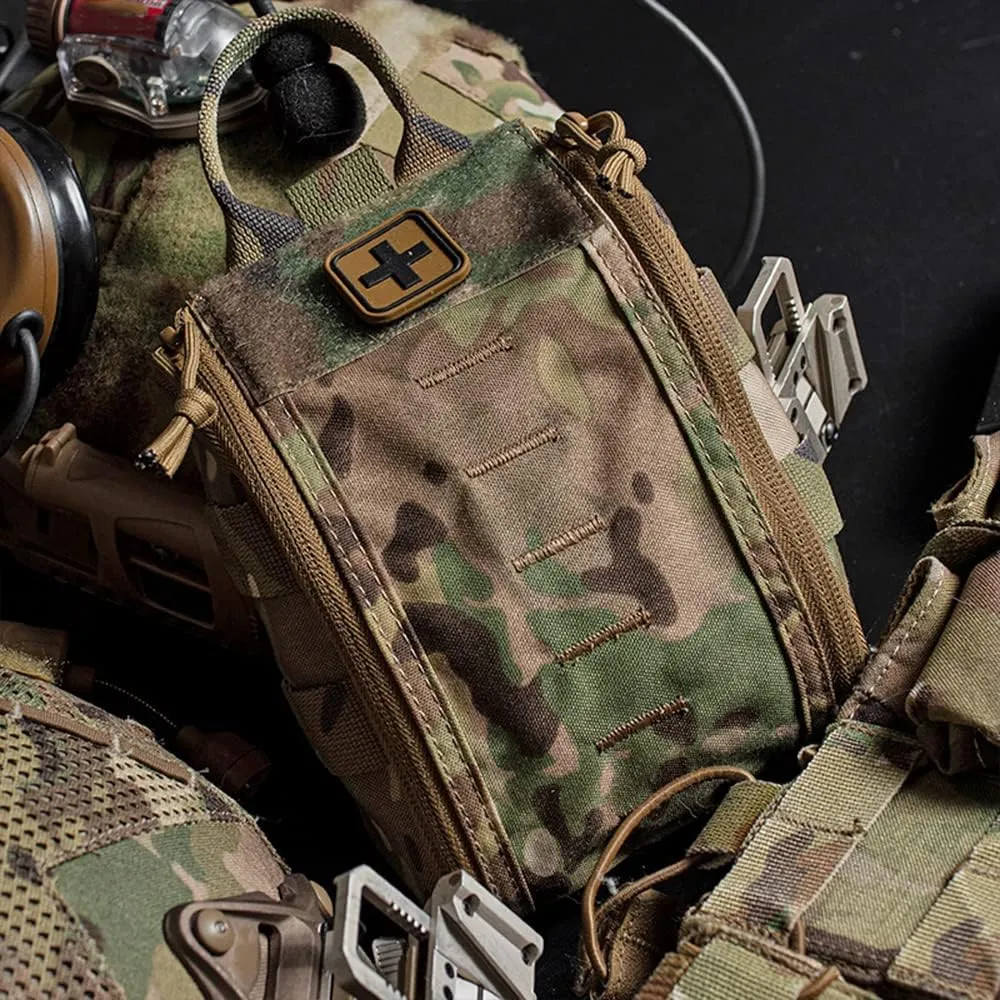 Tactical MOLLE EDC Medical Pouch First Aid Kit Pack Quick Response Survival Emergency Hunting Pack (First Aid Pack A)