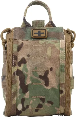Tactical MOLLE EDC Medical Pouch First Aid Kit Pack Quick Response Survival Emergency Hunting Pack (First Aid Pack A)
