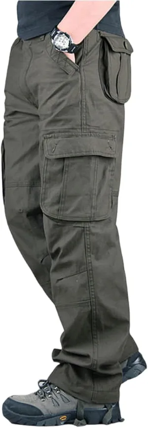 Tactical Pants for Men Stretch Ripstop Waterproof Zipper Cargo Hiking Pants Breathable Work Pant Hunting with Pockets