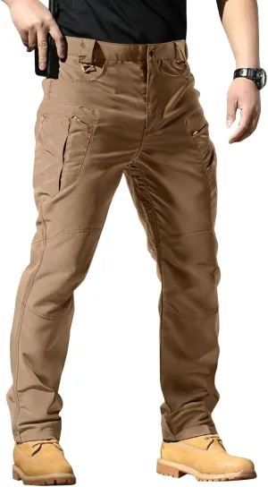 Tactical Pants for Men Waterproof Construction Cargo Pants with Pockets Ripstop Hiking Big and Tall Work Pants