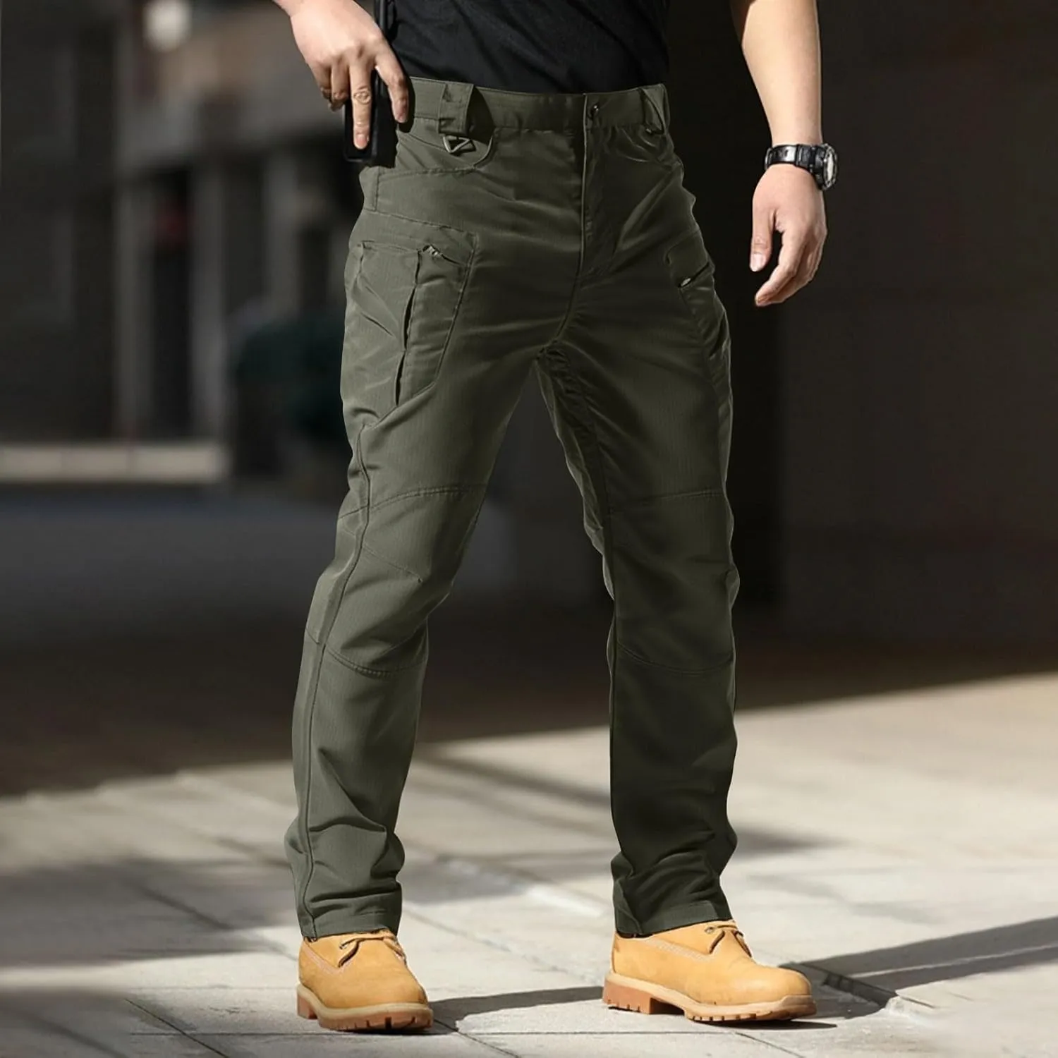 Tactical Pants for Men Waterproof Construction Cargo Pants with Pockets Ripstop Hiking Big and Tall Work Pants