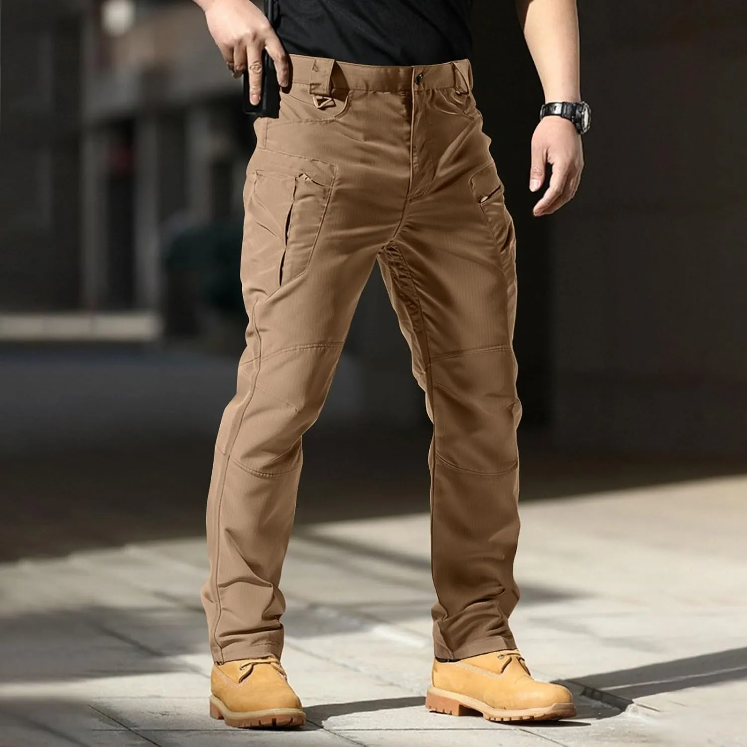 Tactical Pants for Men Waterproof Construction Cargo Pants with Pockets Ripstop Hiking Big and Tall Work Pants