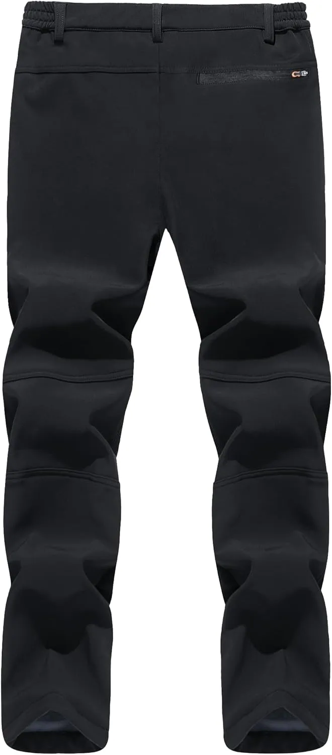 TACVASEN Men's Snow Ski Pants Windproof Snowboard Pants for Men Water Resistant Hiking Pants Fleece Lined Winter Working