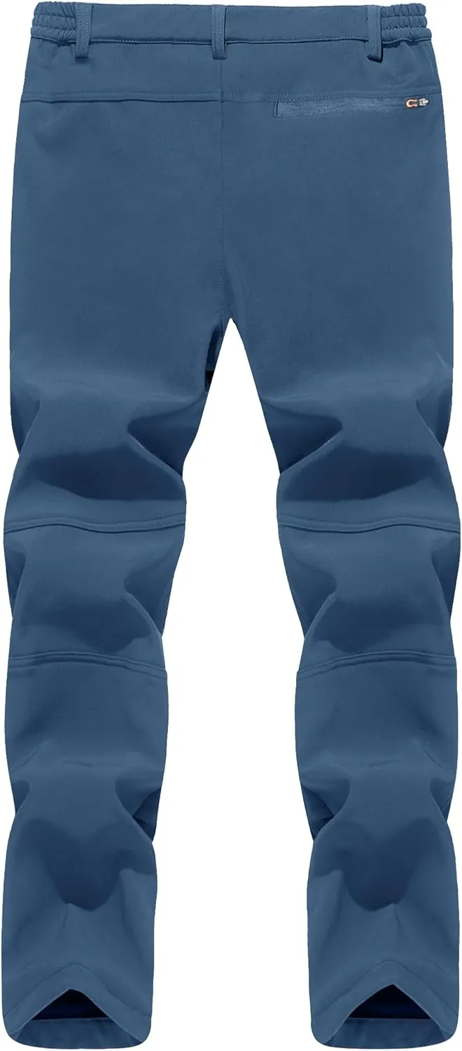 TACVASEN Men's Snow Ski Pants Windproof Snowboard Pants for Men Water Resistant Hiking Pants Fleece Lined Winter Working