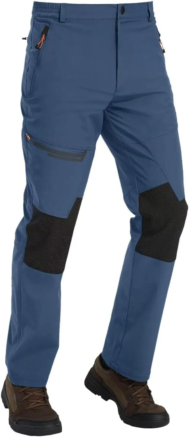 TACVASEN Men's Snow Ski Pants Windproof Snowboard Pants for Men Water Resistant Hiking Pants Fleece Lined Winter Working