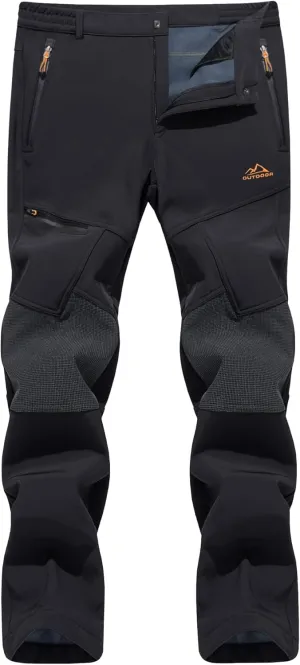 TACVASEN Men's Snow Ski Pants Windproof Snowboard Pants for Men Water Resistant Hiking Pants Fleece Lined Winter Working