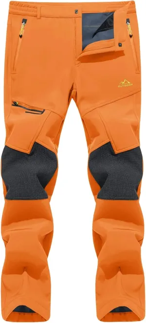 TACVASEN Men's Snow Ski Pants Windproof Snowboard Pants for Men Water Resistant Hiking Pants Fleece Lined Winter Working