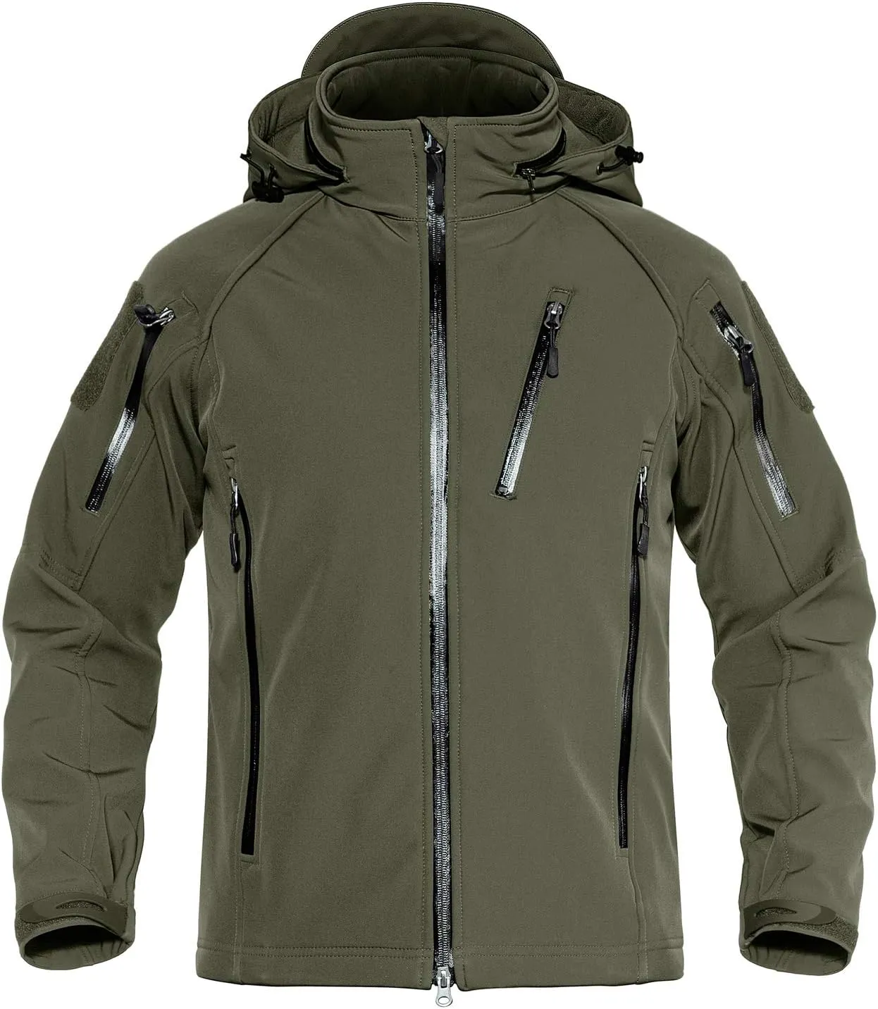 TACVASEN Men's Special Ops Military Jacket Water Resistant Windproof Tactical Winter Zip Up Rain Coat Hunting Outdoors