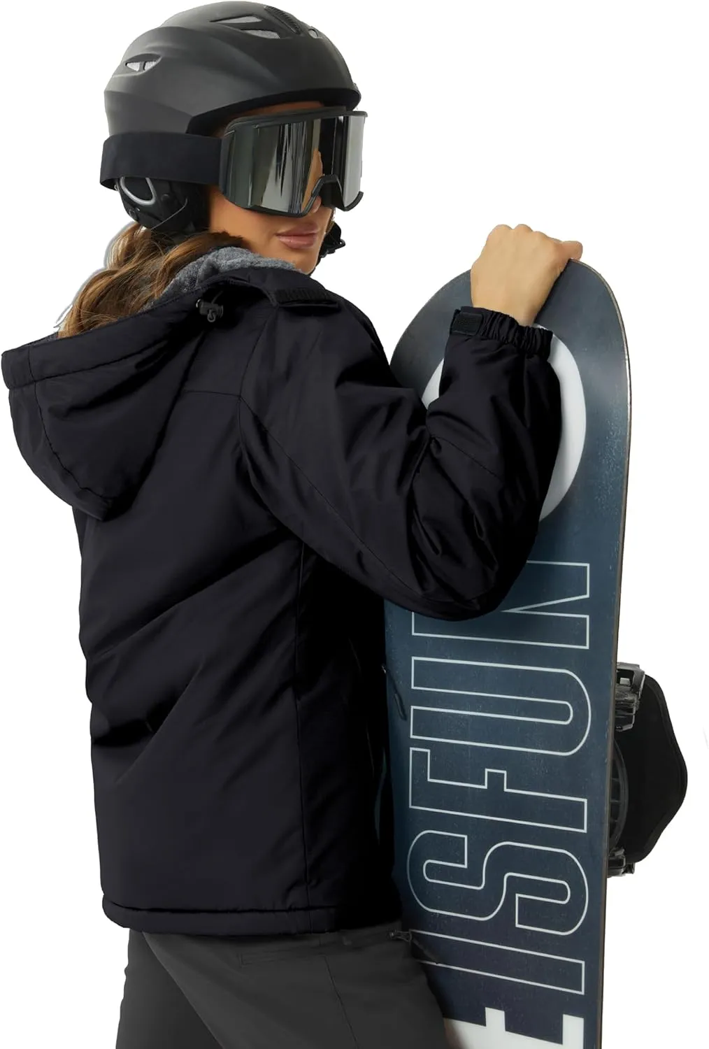 TACVASEN Women's Winter Jacket Waterproof Ski Jacket Hooded Fleece Lined Warm Snow Coat Mountain Windproof Rain Windbreaker