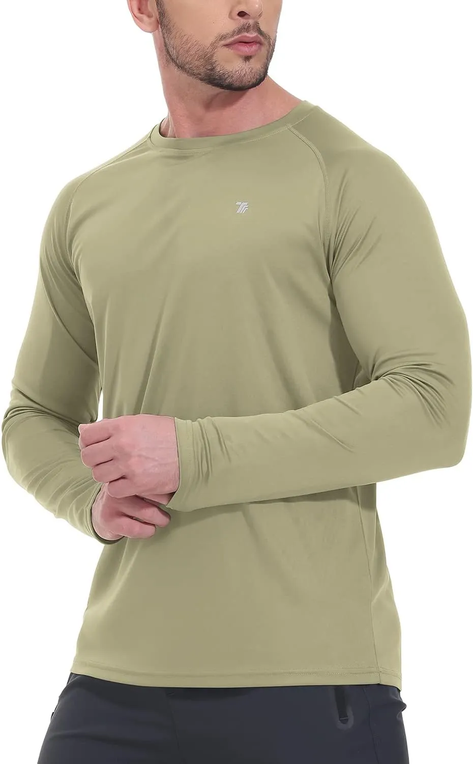 TBMPOY Mens Sun Protection Hiking Shirts Long Sleeve Water UPF 50  SPF UV Shirts Lightweight Fishing Hiking Swimming
