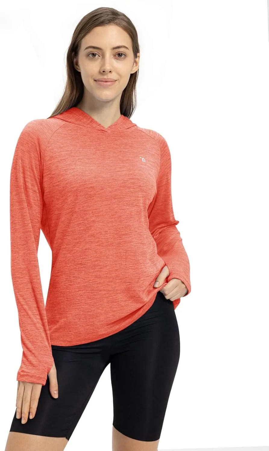 TBMPOY Womens UPF 50  Sun Protection Hoodie Shirt Long Sleeve Fishing Hiking Outdoor UV Shirt Lightweight