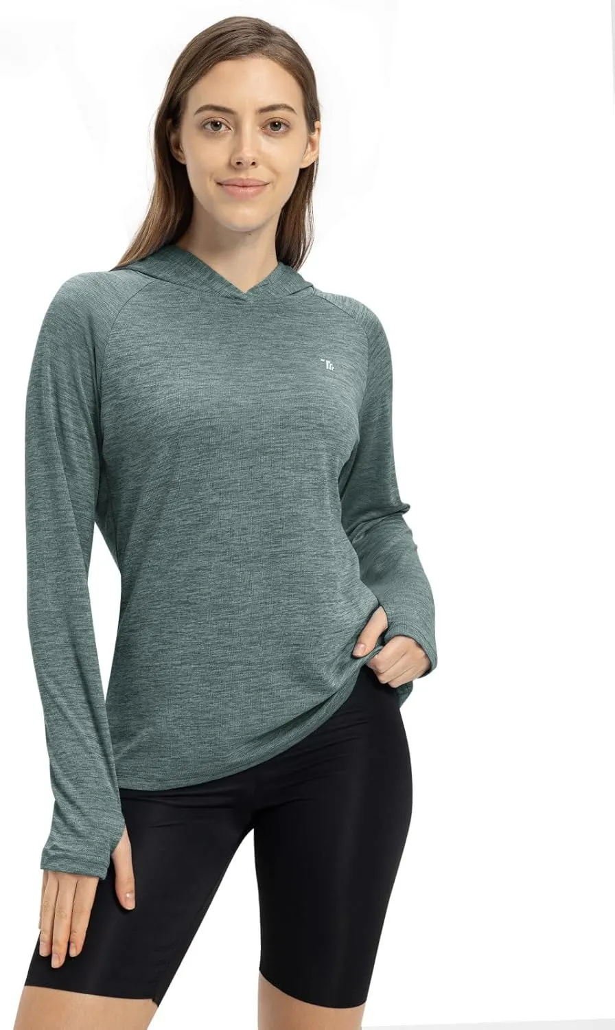 TBMPOY Womens UPF 50  Sun Protection Hoodie Shirt Long Sleeve Fishing Hiking Outdoor UV Shirt Lightweight