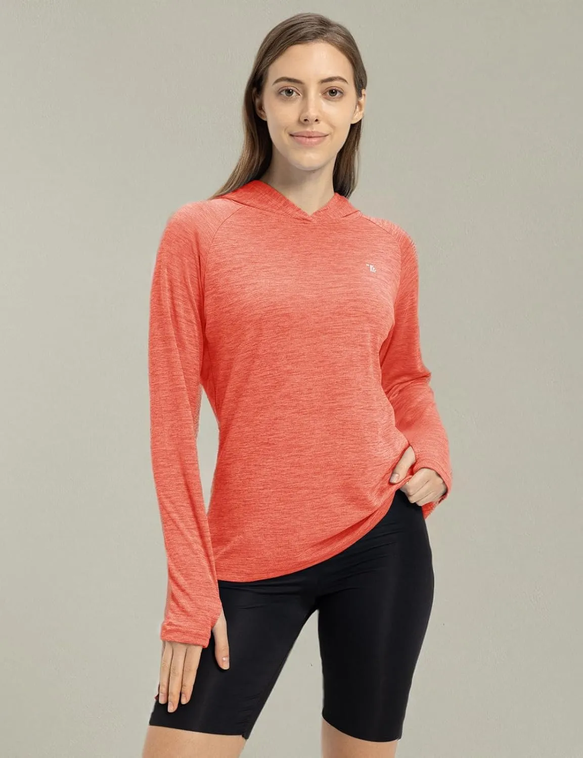 TBMPOY Womens UPF 50  Sun Protection Hoodie Shirt Long Sleeve Fishing Hiking Outdoor UV Shirt Lightweight