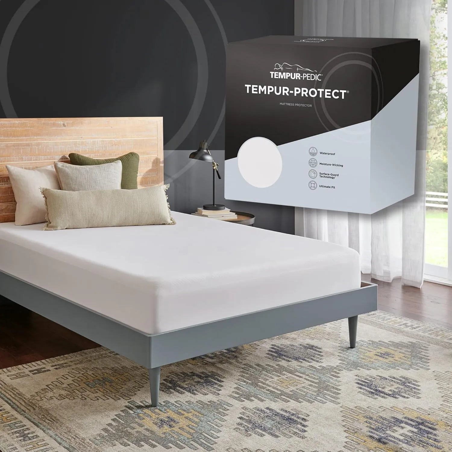 Tempur-Pedic Protect Waterproof Mattress Protector, Twin XL, White