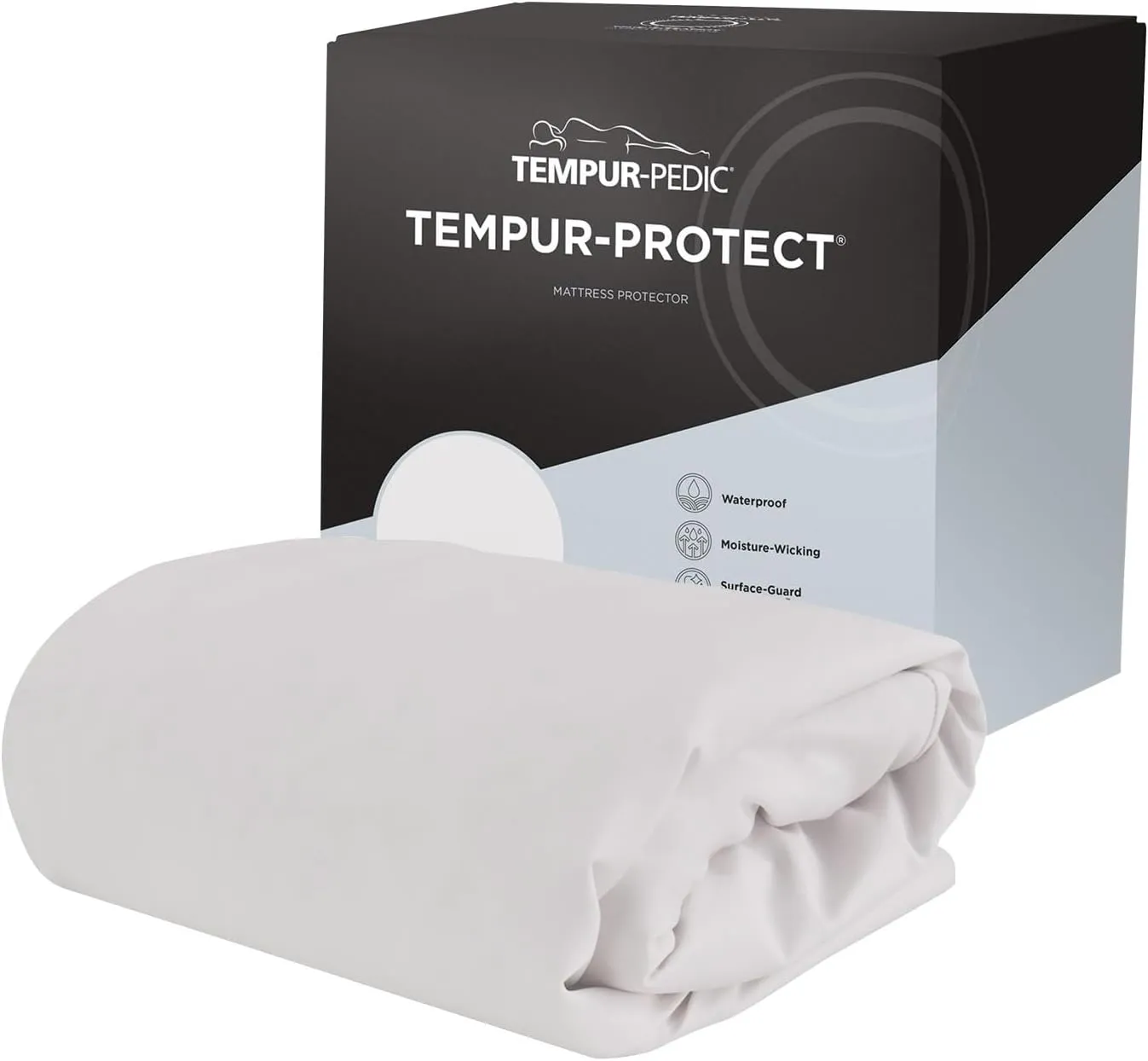 Tempur-Pedic TEMPUR-Protect Waterproof Mattress Protector, Full, White