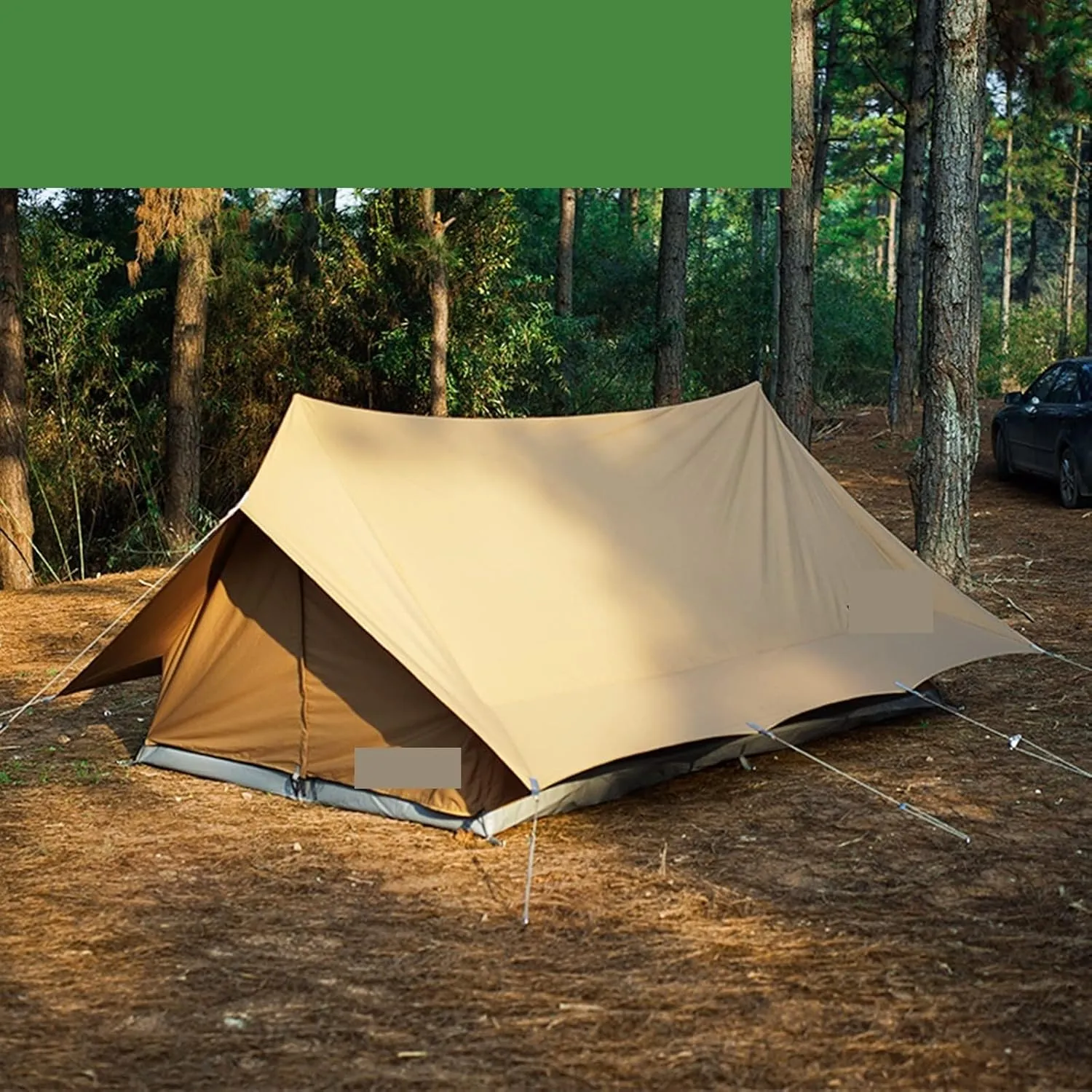 Tent Outdoor Camping Cotton Double Peak Tent Rain-Proof Large Space Breathable Tent (Color : Birch White) (Birch White One Size)