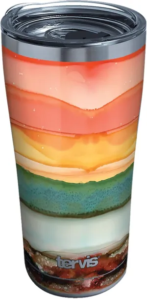 Tervis Inkreel - Evening Tides Triple Walled Insulated Tumbler Travel Cup Keeps Drinks Cold & Hot, 20oz Legacy, Stainless Steel