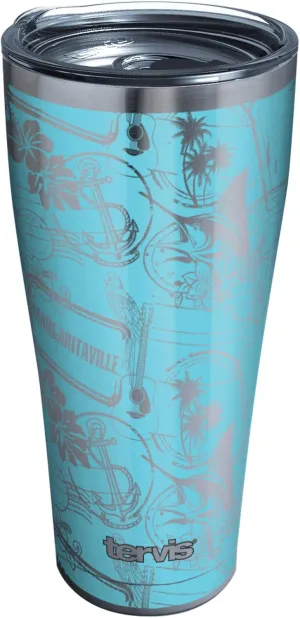 Tervis Margaritaville-Stamp Pattern Insulated Tumbler, 30oz Legacy, Stainless Steel