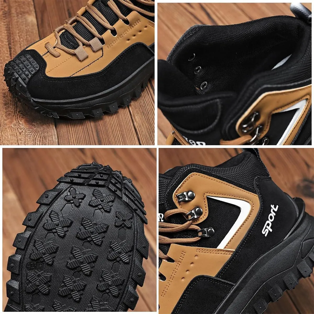 The First Young Shoes Men, Men’s Handmade Premium Leather Slip-On Driving Boots - Arch Support, Non-Slip Sole for Casual