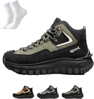 The First Young Shoes Men, Men’s Handmade Premium Leather Slip-On Driving Boots - Arch Support, Non-Slip Sole for Casual