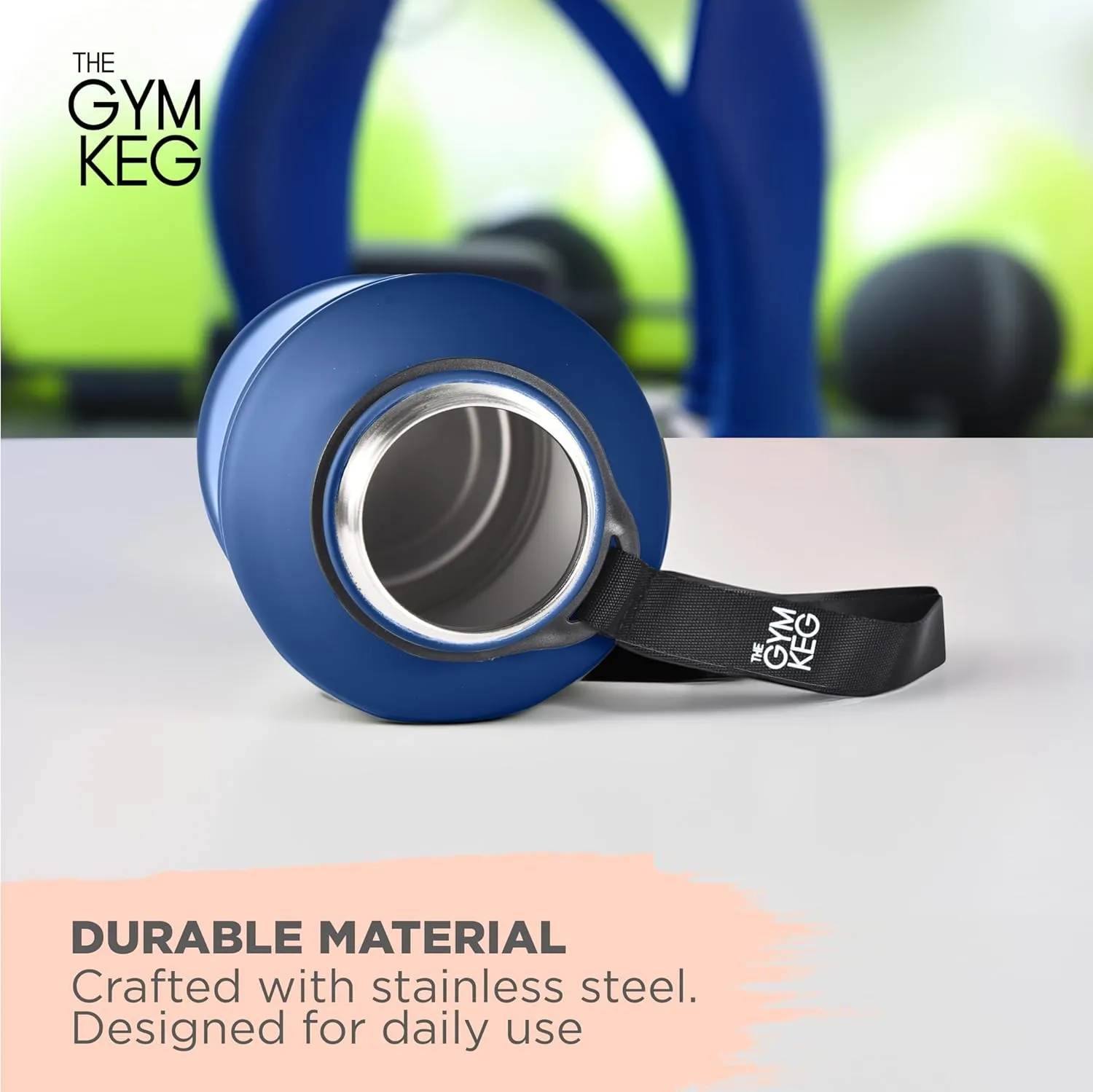 THE GYM KEG Stainless Steel Water Bottle - Leak-Proof, Insulated Beverage Container for Hot and Cold Drinks - Durable, Versatile and Kid-Safe - Keg Stainless Steel Bottle - New