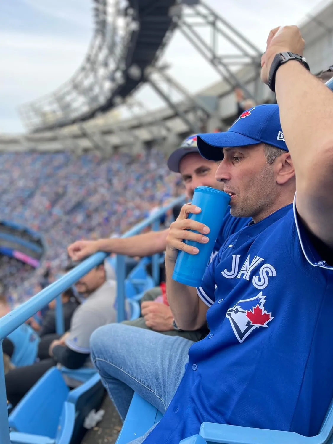 The LoudCup Tumbler   Stadium Horn - Insulated Cup Reusable Water Bottle Coffee Travel Mug - Worlds Loudest Cup for Game Day
