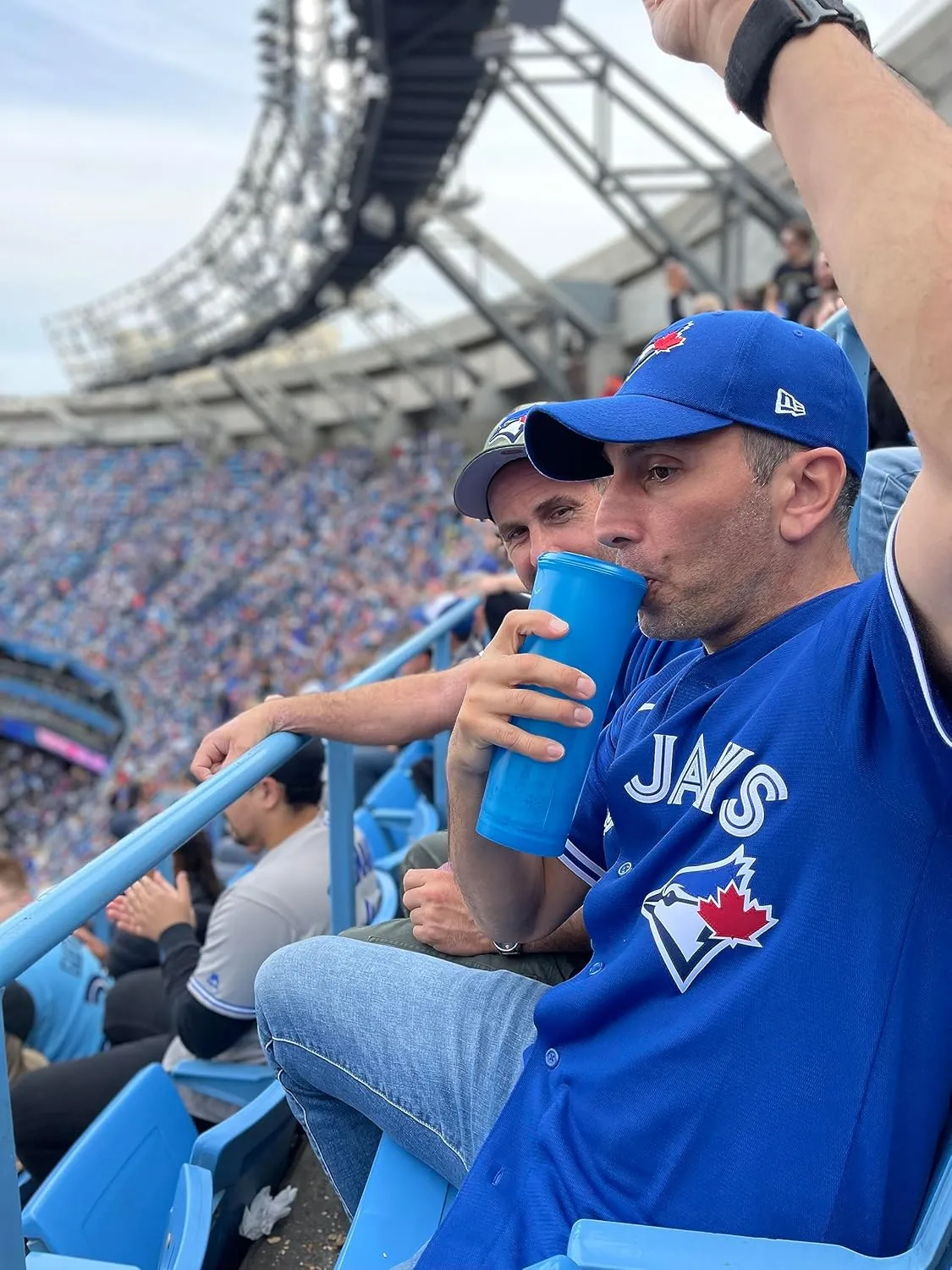 The LoudCup Tumbler   Stadium Horn - Insulated Cup Reusable Water Bottle Coffee Travel Mug - Worlds Loudest Cup for Game Day