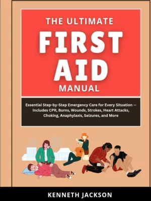 The Ultimate First Aid Manual: Essential Step-by-Step Emergency Care for Every Situation — Includes CPR, Burns, Wounds, Strokes, Heart Attacks, Choking, Anaphylaxis, Seizures, and More Hardcover – April 23, 2025