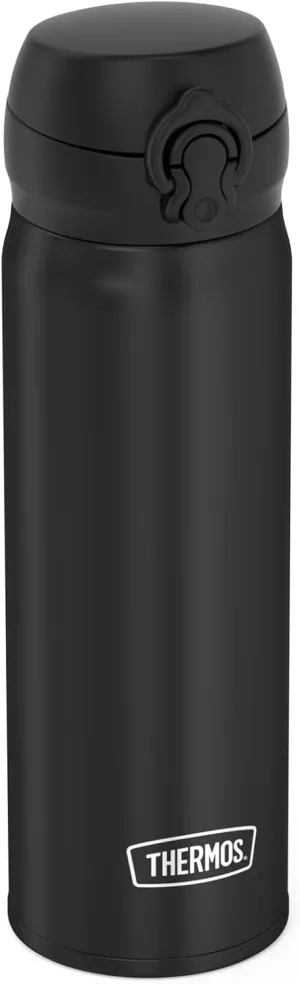 THERMOS 4035.232.075 Ultralight Thermos Flask, Black, 750 ml, Extremely Lightweight, 275 g, Drinking Bottle, Dishwasher Safe, Thermos Flask Keeps Hot for 10 Hours, Cold for 20 Hours, BPA-Free