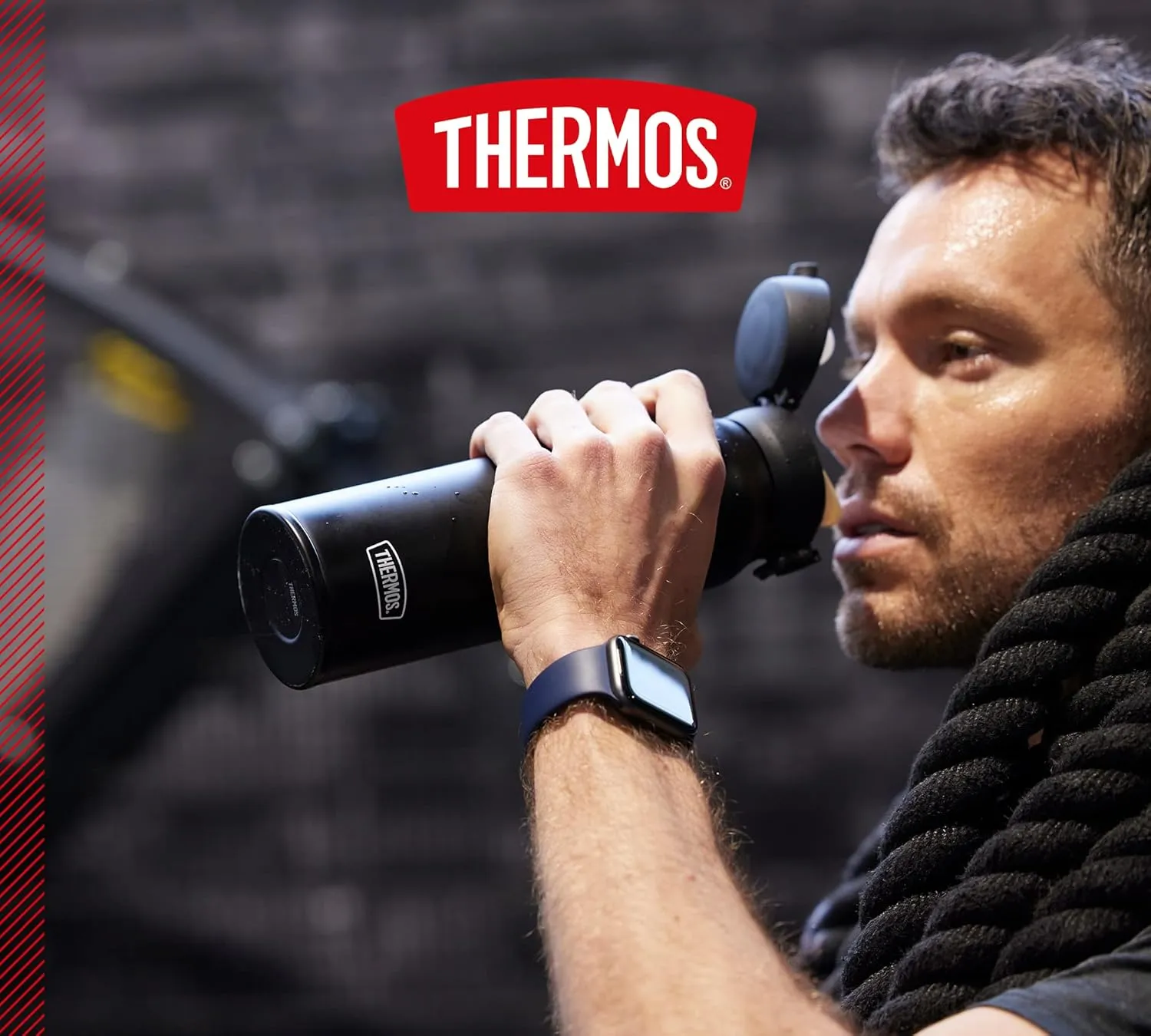 THERMOS 4035.232.075 Ultralight Thermos Flask, Black, 750 ml, Extremely Lightweight, 275 g, Drinking Bottle, Dishwasher Safe, Thermos Flask Keeps Hot for 10 Hours, Cold for 20 Hours, BPA-Free