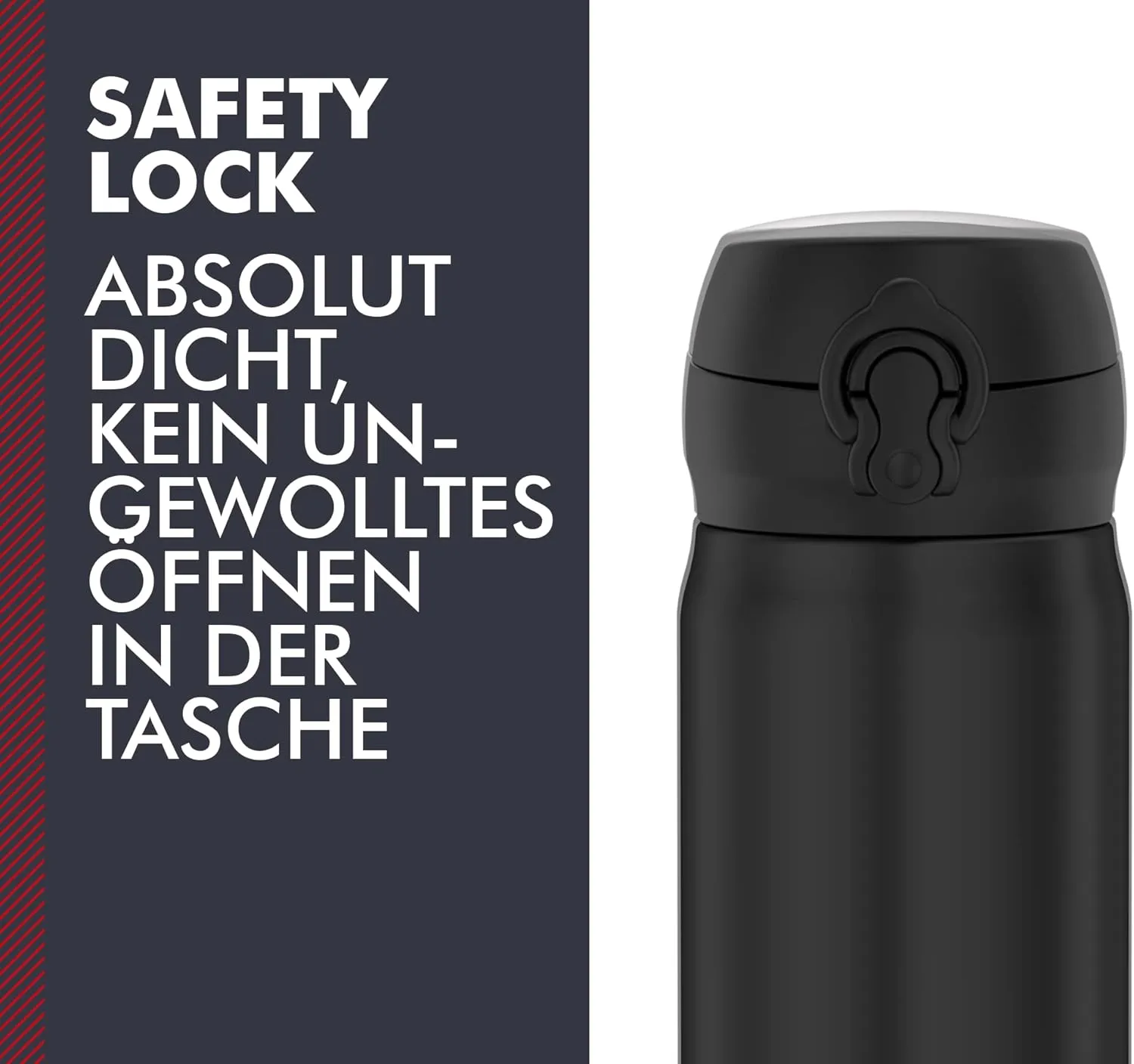 THERMOS 4035.232.075 Ultralight Thermos Flask, Black, 750 ml, Extremely Lightweight, 275 g, Drinking Bottle, Dishwasher Safe, Thermos Flask Keeps Hot for 10 Hours, Cold for 20 Hours, BPA-Free