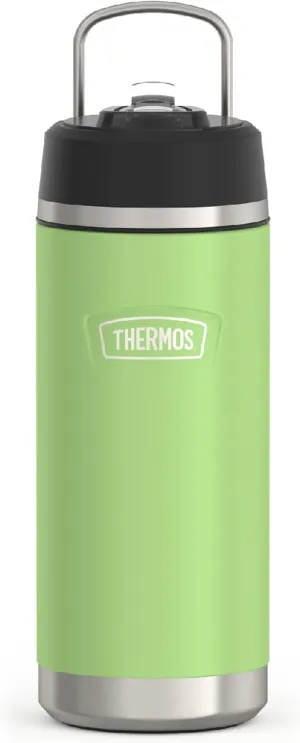 THERMOS ICON SERIES, Insulated Water Bottle with Straw Lid - 18 Ounce, Lime - Stainless Steel Vacuum Insulated Water Bottle with Straw Lid