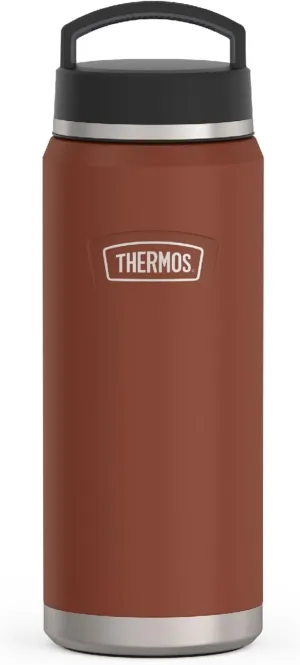THERMOS ICON SERIES Water Bottle with Screw Top Lid - 40 Ounce, Saddle - Stainless Steel Vacuum Insulated Water Bottle with Lid