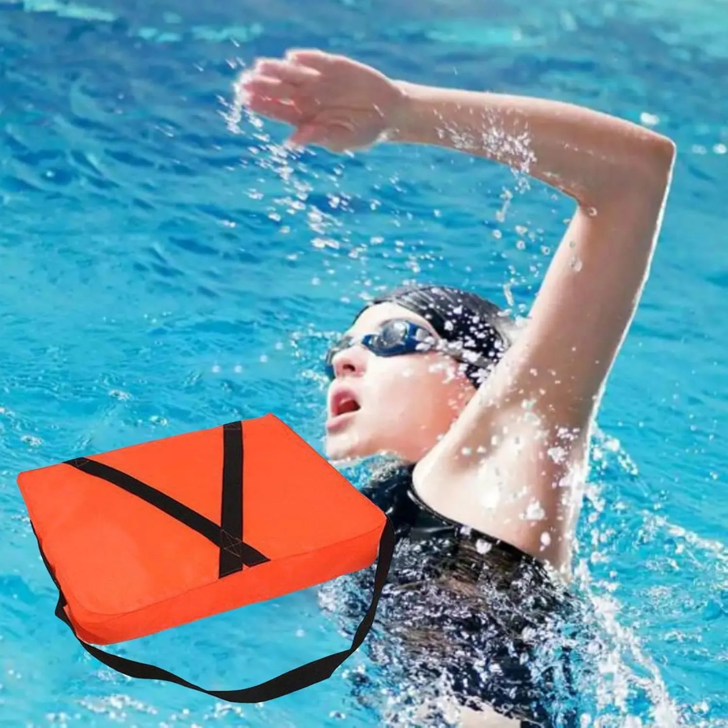 Throwable Flotation Device - High-Buoyancy Boat Cushion with Adjustable Strap, Waterproof Rescue Floatation Device for Boating Swimming Safety