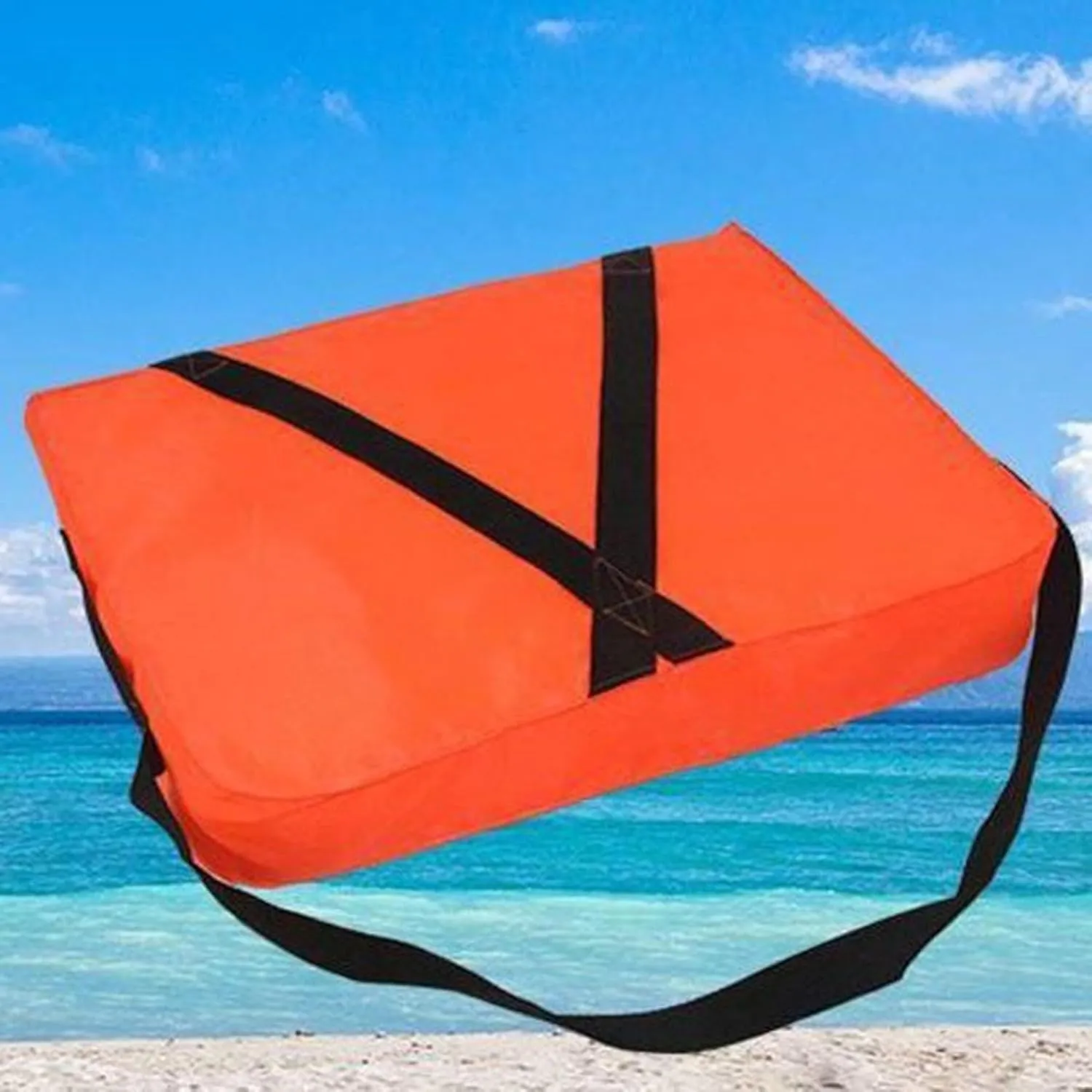 Throwable Flotation Device - High-Buoyancy Boat Cushion with Adjustable Strap, Waterproof Rescue Floatation Device for Boating Swimming Safety