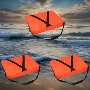 Throwable Flotation Device - High-Buoyancy Boat Cushion with Adjustable Strap, Waterproof Rescue Floatation Device for Boating Swimming Safety