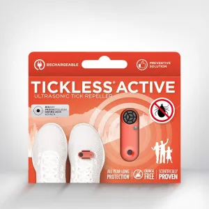 Tickless Active | for Outdoor activites | Ultrasonic Tick Repeller for All Ages - Corall
