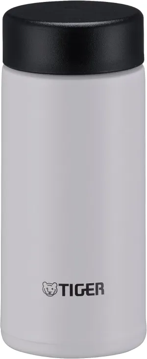 TIGER Water Bottle, 6.8 fl oz (200 ml), White Water Bottle, Screw Stainless Steel Bottle, Lid and Seal are Integrated, Easy Cap, Vacuum Insulated, Mug, Thermal Insulation, Tumbler, Snow White
