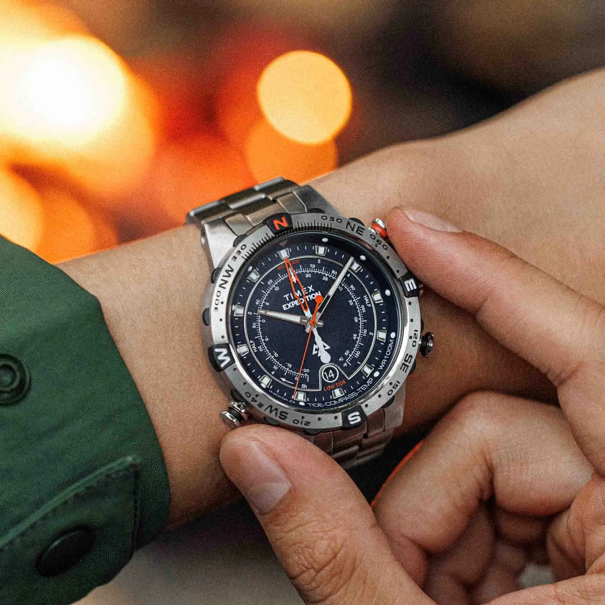 Timex Expedition Tide-Temp-Compass 45mm Blue SS