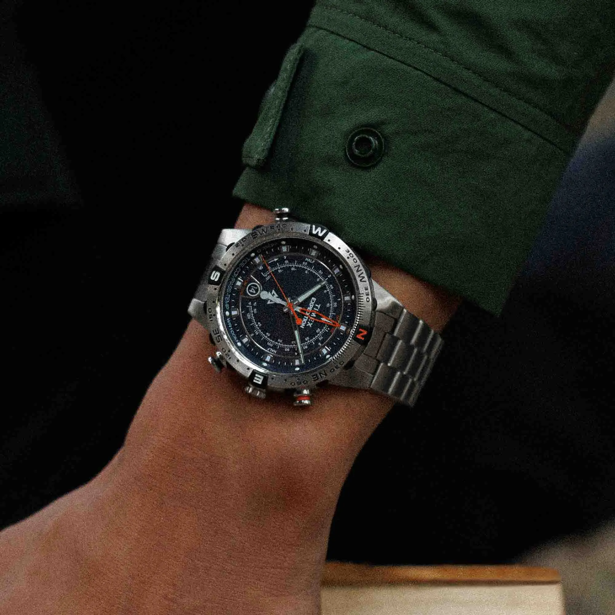 Timex Expedition Tide-Temp-Compass 45mm Blue SS