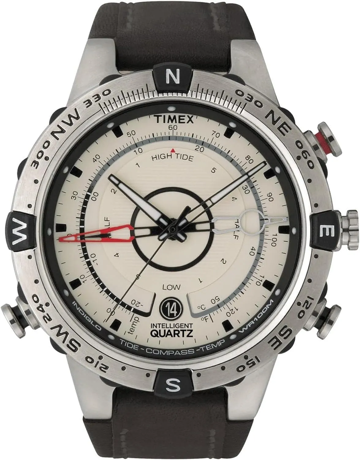 Timex Men's Intelligent Quartz Tide Temp Compass Silicone Strap Watch