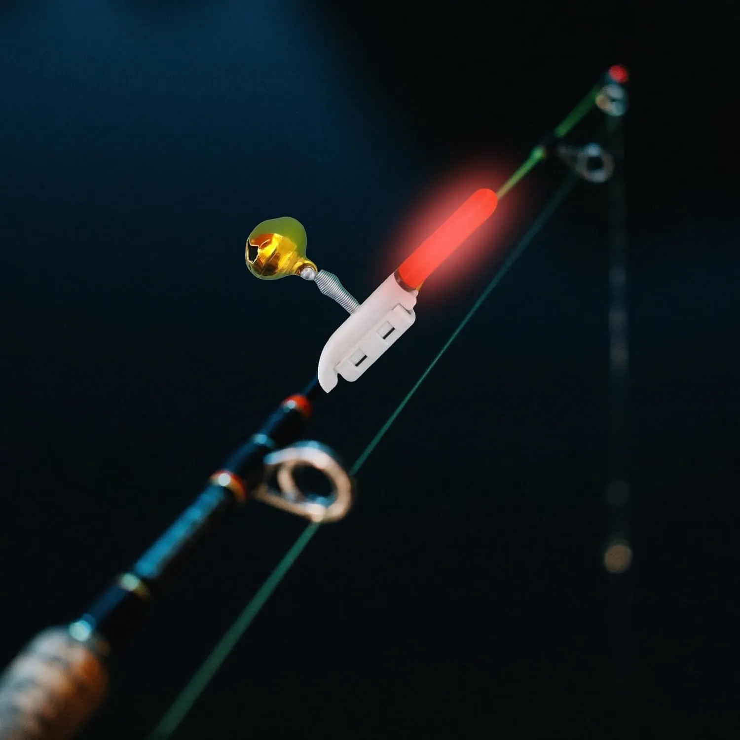 Tiny Glow Sticks, Bell Glow Lamp Pole Accessories, Reusable LED Fishing Alarms Set of 5 for Night Camping Hiking Survival Bonfire Outdoor Activities