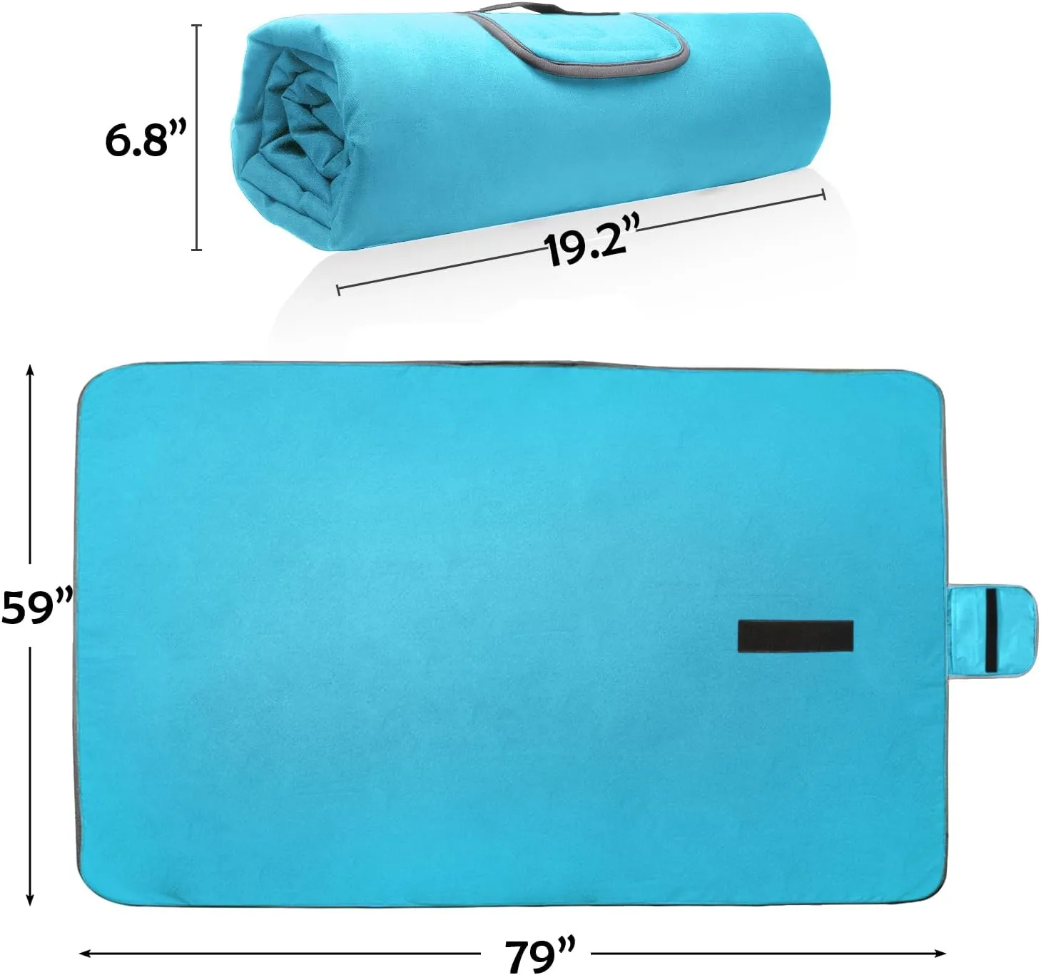 Tirrinia Outdoors Waterproof Camping Blanket,Sherpa Fleece Warm Windproof Soccer Stadium Blanket for Car Football Beach Concerts,51''X 59''