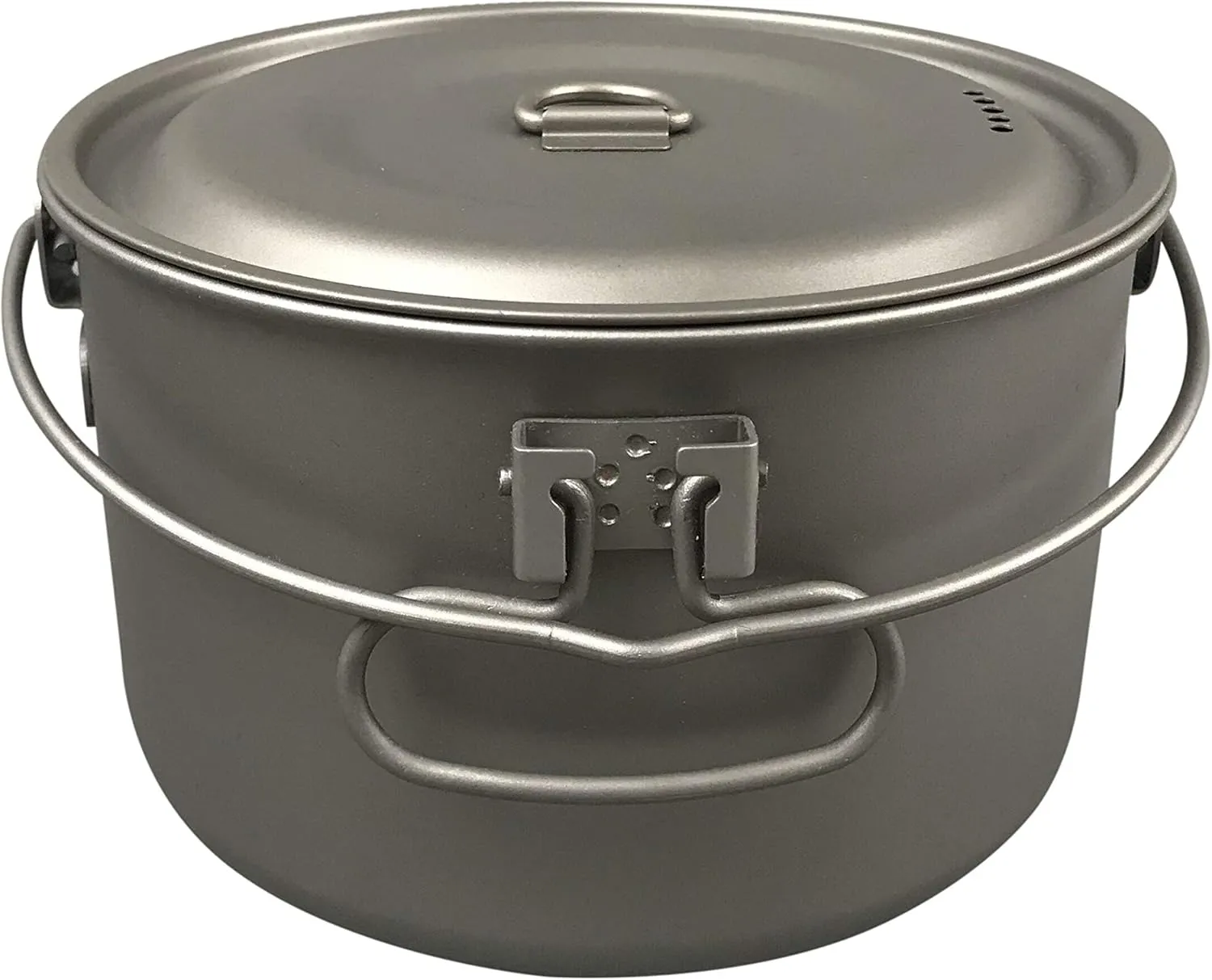 Titanium Pot with Bail Handle Outdoor Ultralight Titanium Cookware 1.3L
